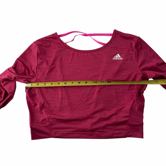Adidas Women's Pink Workout Yoga Gym Crop Top - Picture 8 of 9